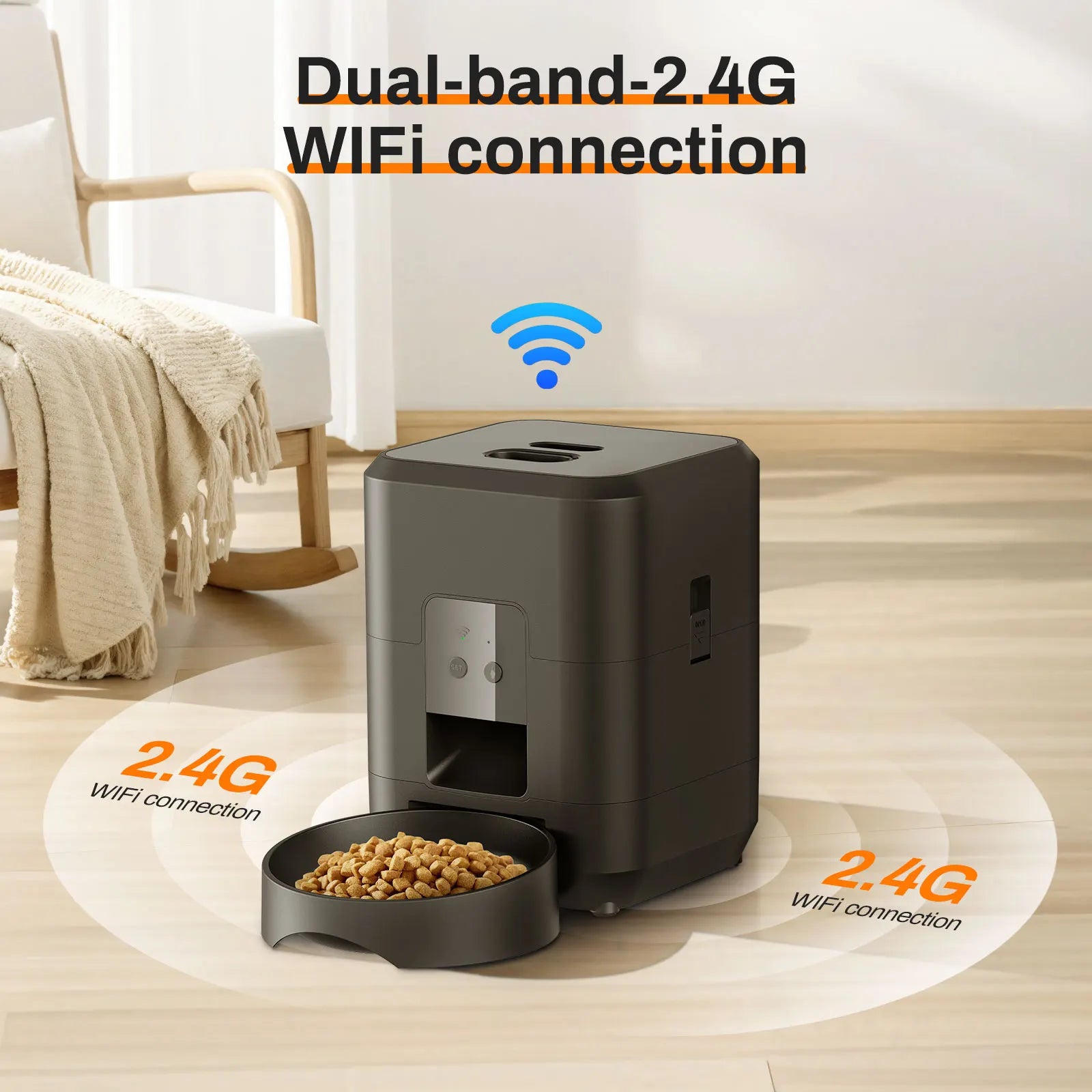 SmartLife WiFi Pet Feeder Pro — Automatic Food Dispenser with Timed Portion Control