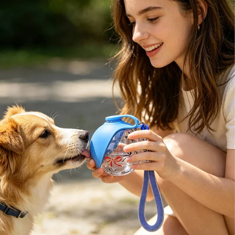 Leak-Proof Feeder Bottle For Outdoor 2-in-1 Silicon