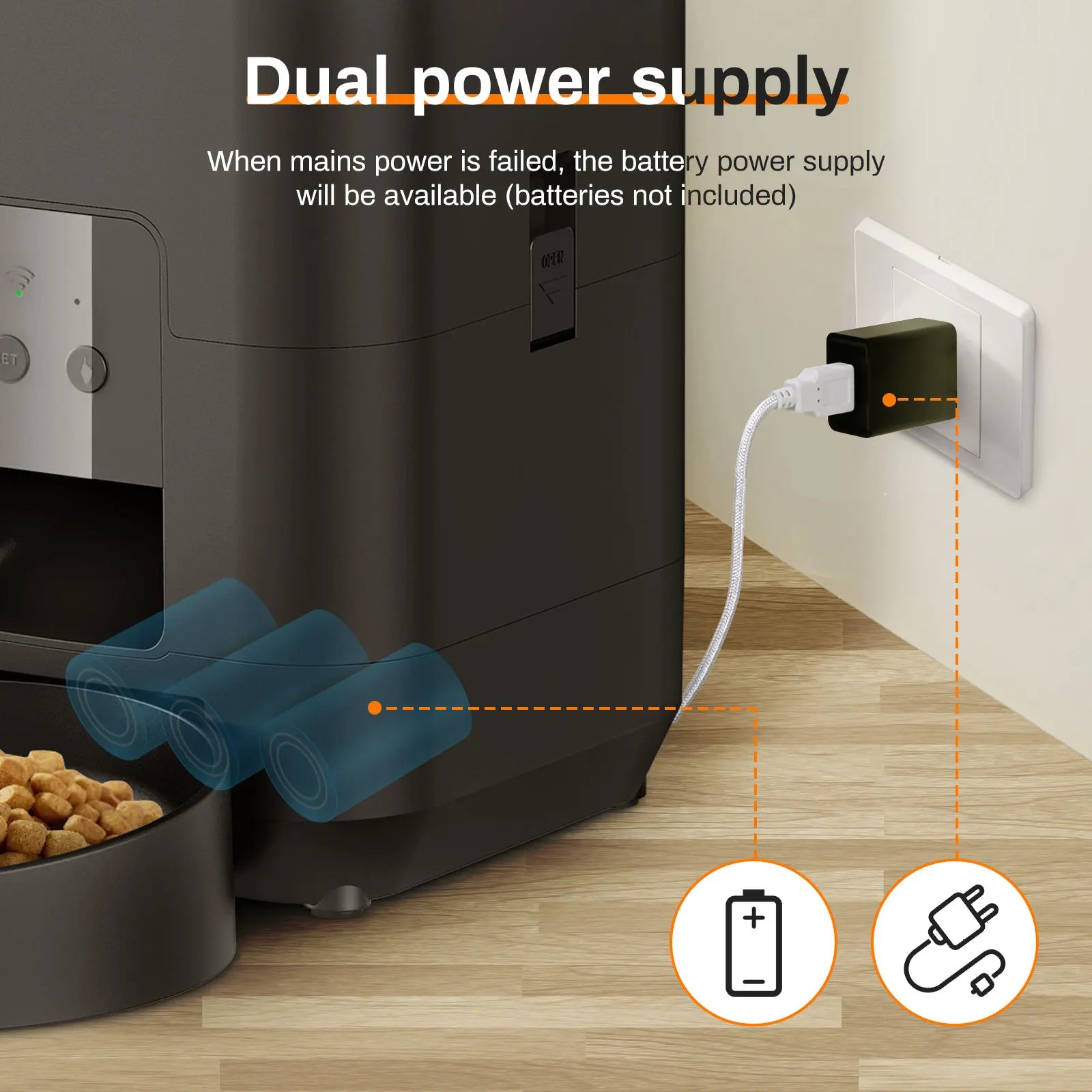 SmartLife WiFi Pet Feeder Pro — Automatic Food Dispenser with Timed Portion Control