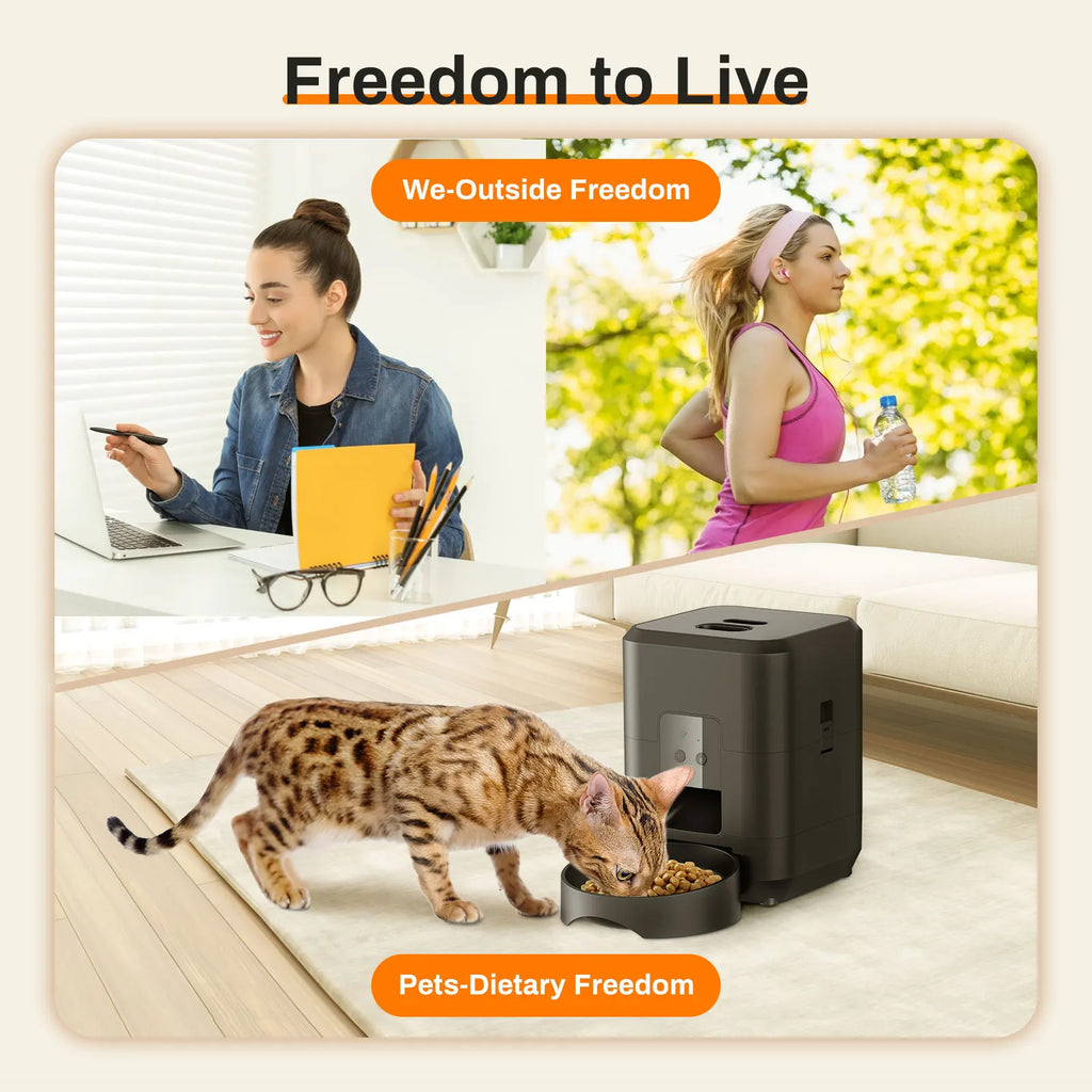 SmartLife WiFi Pet Feeder Pro — Automatic Food Dispenser with Timed Portion Control