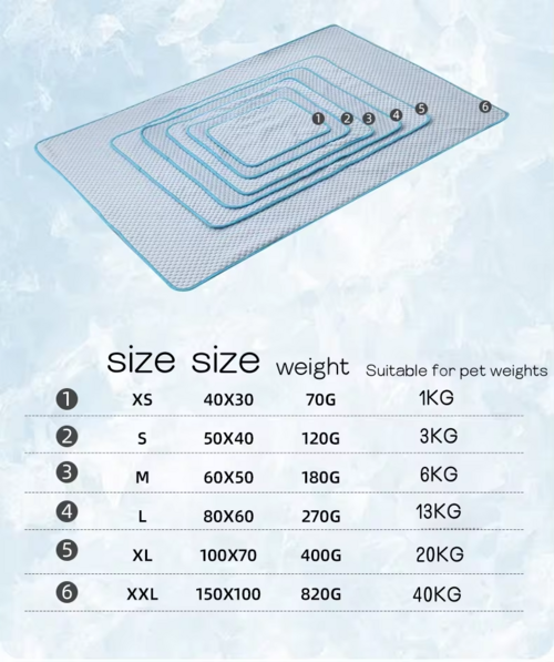Pet Cooling Mat Ice Silk Breathable Dog-Cat Pad
